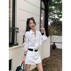 Pony Logo Embroidered White Shirt for Women 2026 New Spring and Autumn Style Versatile Age-Reducing Loose Casual Top