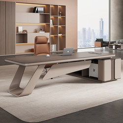 Light Luxury Boss Desk Office Desk Simple Modern Chairman's Ceo Desk Executive Desk Manager Office Desk and Chair Combination