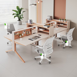 E0 Grade Staff Office Desk Workstation Desk and Chair Set Workstation for 4/6/8 People with Screen Partition Designer