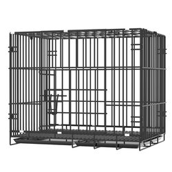 Dog Cage, Cat Cage, Foldable Pet Cage, Indoor Cage for Small and Medium-Sized Dogs, Household Pet Cage with Toilet Tray