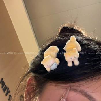 
Cute plush kitten hairpin women's bangs