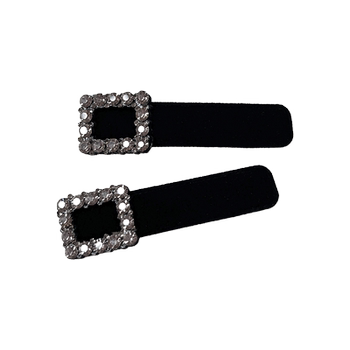 Autumn and winter black small incense velvet BB clip
