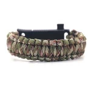 
Multifunctional camping survivor whistle compass paracord bracelet bracelet knitted bracelet outdoor adventure emergency equipment