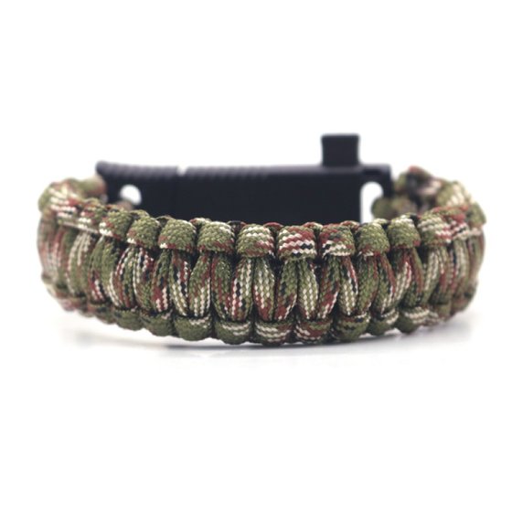 
Multifunctional camping survivor whistle compass paracord bracelet bracelet knitted bracelet outdoor adventure emergency equipment