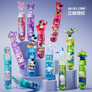 Children's Sanrio blowing bubble stick toy Disney mini handheld girl small supplement concentrate water gift
