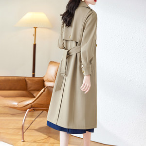 
This year's popular windbreaker for women's mid-length 2025 Spring and Autumn New High-end Super Pretty Dropless Slim Cover