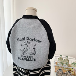 Boys' Baseball Jacket Spring and Autumn Children's Pure Cotton Cartoon Jacket for Young Children Sports Casual Baby Top