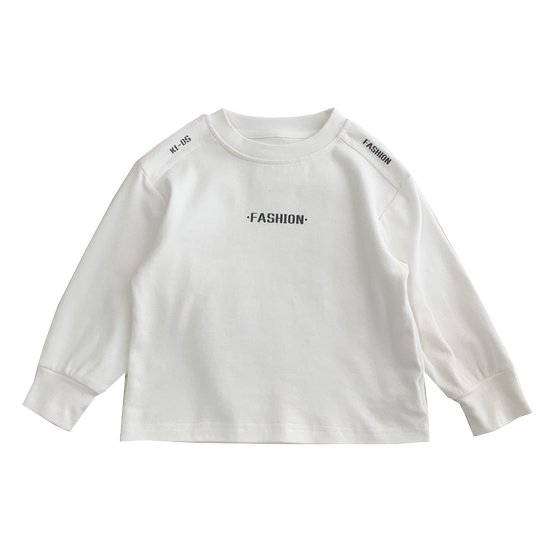 
Boys' long-sleeved T-shirts, children's spring and autumn wear, pure cotton round-neck casual bottoming shirts, fashionable and versatile white T-shirts for children and middle-aged children
