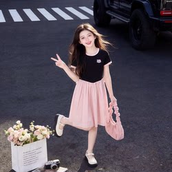 Girls' Unique and Beautiful Dress, Summer 2026 New Style, Stylish Pink Dress for Children, Summer Dress for Girls, Princess Dress