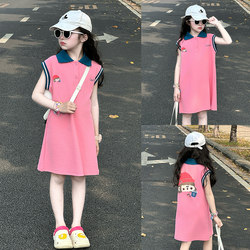Girls' Dress Summer 2026 New Style for Older Girls Dopamine Outfit Girls' Summer Dress Polo Skirt Thin Style