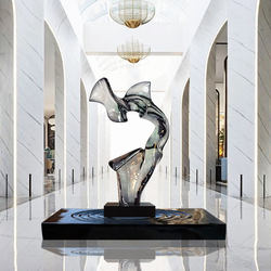 Transparent Resin Abstract Art Ornaments Sales Department Hotel Lobby Floor Sculpture Soft Decoration Home Living Room Decorations