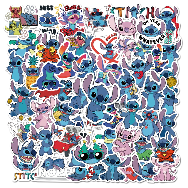 50 Stitch stickers cartoon cute mobile phone case luggage laptop guitar ...