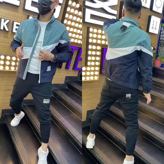 2188 Summer Men's Casual Sports Jacket Top Loose Jacket Hoodie Trendy ...