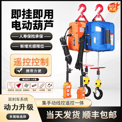 Mini Electric Hoist 220V Crane for Home Use, Small Lifting Motor with Wireless Remote Control, Lifting Machine, Traction Electric Hoist