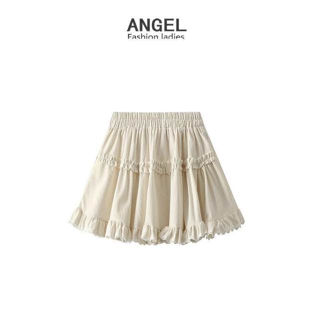 Puffy cake skirt short skirt skirt for women small skirt splicing cute anti-exposure skirt pants ballet style A-line K9801