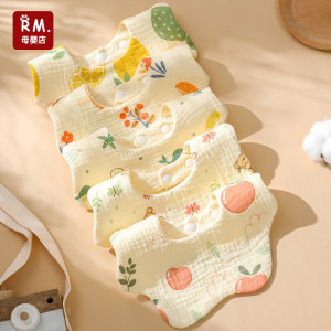 Baby's mouthpiece cotton mouth towel six -layer thickened newborn children and female baby babies feed the neck to prevent vomiting milk.