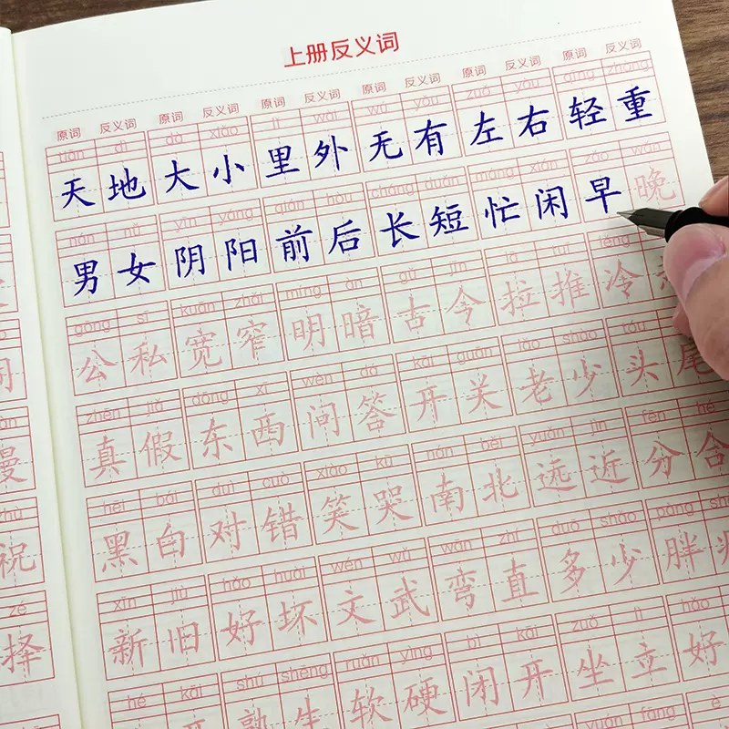 22版小学生全功能近义词反义词成语大全练字帖楷书注音版1 6