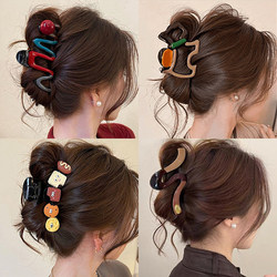 High-End Style Hair Clip for the Back of the Head, Shark Clip, Cartoon Puppy Hairpin, Color-Blocking Hair Clip, New Style Hairpin for Women with Wavy Hair