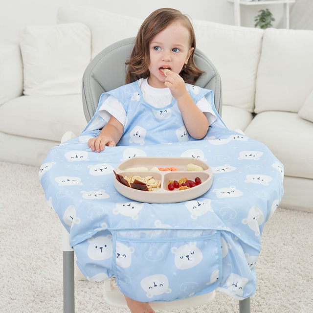 Baby eating bib waterproof food supplement baby one-piece dining chair ...