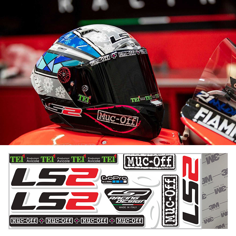 LS2 kyt hjc helmet stickers reflect waterproof motorcycle