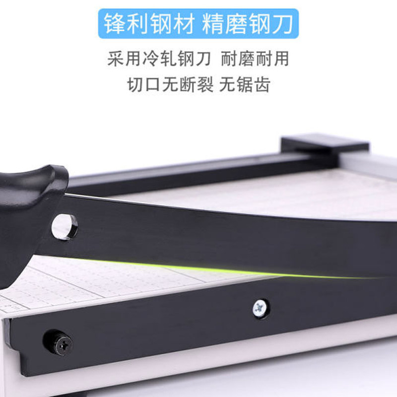 XINJIANG DELI A4 종이 커터 수동 미니 종이 커터 나무 강철 사진 사진 절단 종이 절단기-