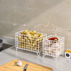 Garlic and Ginger Storage Basket, Onion, Ginger, and Garlic Storage Box, Multifunctional Kitchen Ginger and Garlic Household Countertop Storage Rack, Floor-Standing