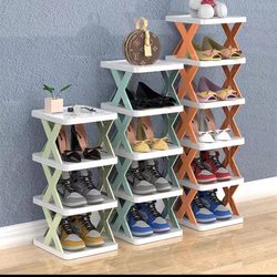 Shoe Rack for Home Balcony Storage, Dormitory Bedroom Small Folding Shoe Cabinet, Multi-Layer Folding Simple Shoe Rack