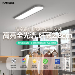 Full-Spectrum Ultra-Thin Strip Ceiling Light, Eye-Protecting Corridor, Balcony Light, Seamless Minimalist Cloakroom, Bedroom Light