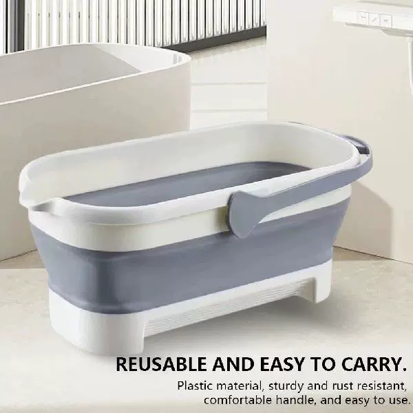 Foldable Mop Bucket Collapsible Portable Wash Basin Dishpan With