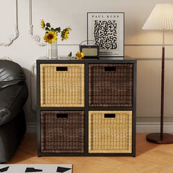 Steel Modular Kallax Grid Cabinet Floor-Standing Storage Rack Bookshelf Storage Cabinet Living Room Bookcase