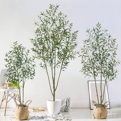 Light Luxury Artificial Olive Tree Indoor Green Plant Home Decoration Potted Fake Plant Ornament Store Gardening Landscaping