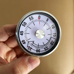 Stainless Steel Kitchen Timer with Magnetic Alarm Clock, Home Baking Countdown Reminder, Student Portable Timer