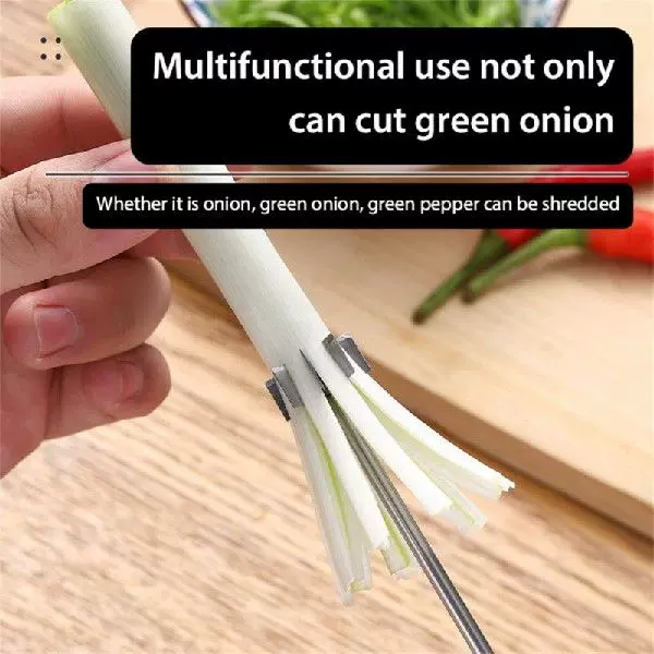Plum Blossom Scallion Cutter, Stainless Steel Multi-Function Onion