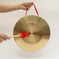Copper Gongs, Pure Copper Three-And-A-Half-Tone Performance Props, Large and Small Gongs, Drums, Cymbals, Complete Set of Musical Instruments, Percussion Instruments, Gongs, Drums, Gong Mallets Set