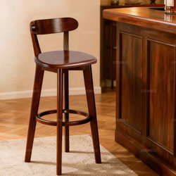 Bar Stool, Solid Wood High Stool, Bar Stool, Simple Household High Chair, Commercial Dining Chair, Cashier Table Chair