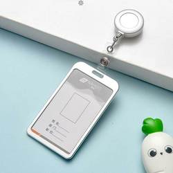 Metal Work Id Card Holder, Aluminum Alloy Access Control Meal Card, Hospital Doctor Nurse Badge, Double-Sided Retractable Clip for Work Badges, Campus Employee Bus Id, Company Id Keychain