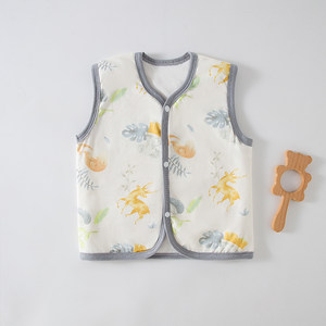 Children's vest autumn and winter, men and women's thin cotton jacket, horse clip, infant and toddler warm vest, cotton vest 1-2 years old