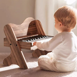 Baby Smart Electronic Keyboard Wooden Children's Small Piano Gift for Boys and Girls on Their First Birthday Infant Enlightenment Educational Toy