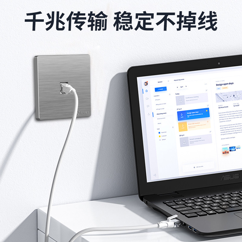 International Electrician Type 86 Network Cable Panel - Gigabit ...