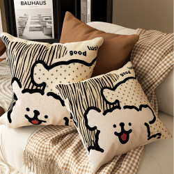 Cream Style Sofa Pillow, Living Room, Bedroom, Bedside Pillow, Car, Office, Lunch Break Pillow, Removable and Washable Pillow Cover