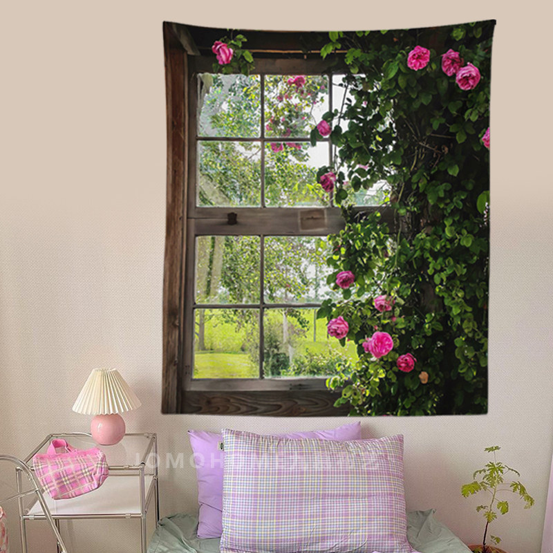 Jiumu Fabric 3D Landscape Wall Tapestry - Realistic Space Extension