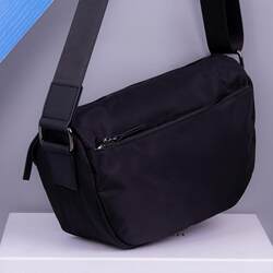 Crossbody Bag Men's Shoulder Bag Men's Small Backpack Horizontal Dumpling Bag Large Capacity Casual Fashion Canvas Commuter Bag Trendy