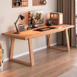 Solid Wood Computer Desk, Desktop Office Desk, Simple Desk, Long Table, Student Study Table, Home Bedroom Gaming Table