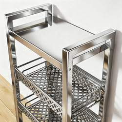 Stainless Steel Kitchen Storage Rack Multi-Functional Floor-Standing Household Trolley Multi-Layer Vegetable Basket Pot Storage Rack