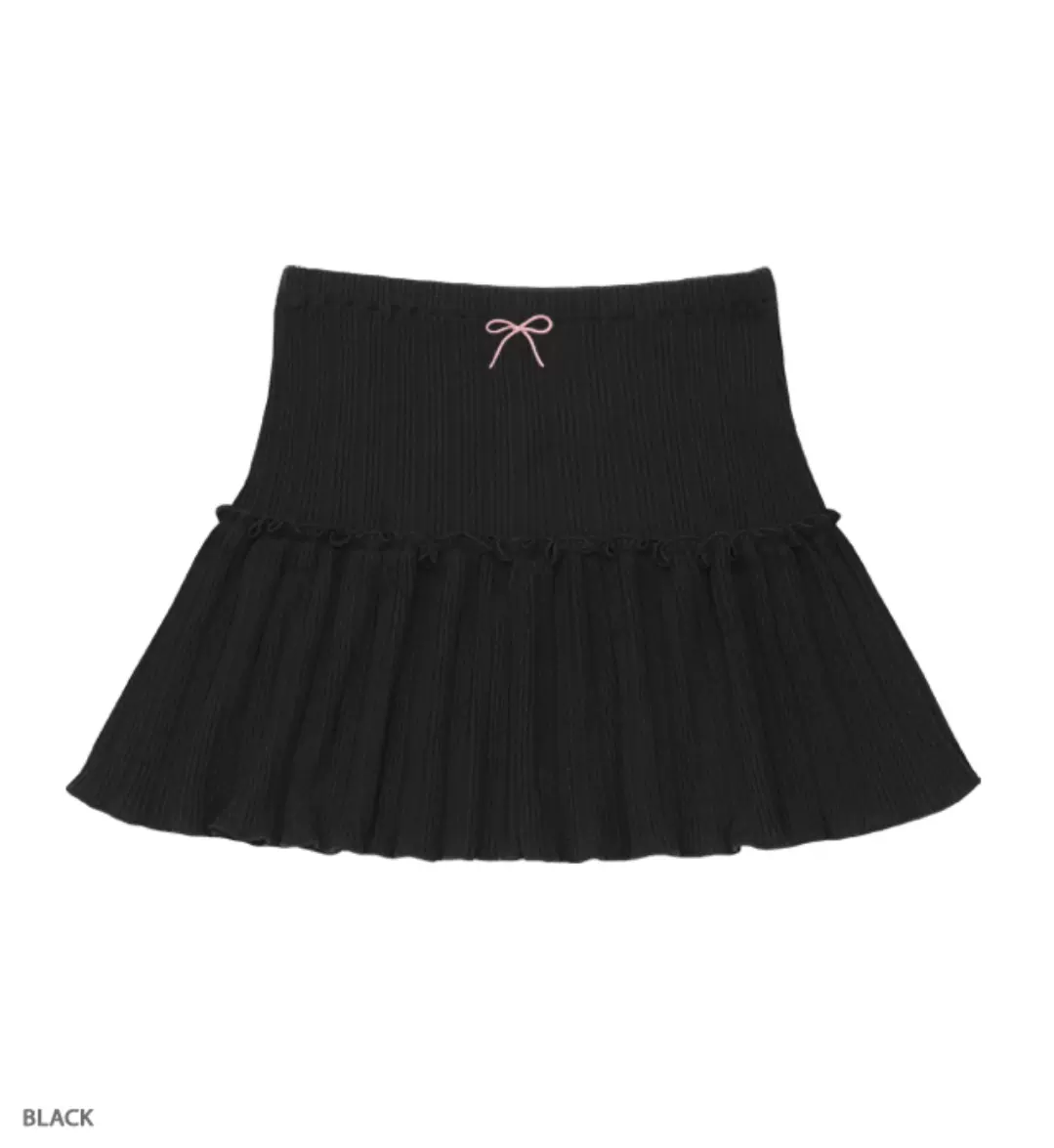 katie黑色针织mini半裙UNDER PRETTIES mini skirt 国内现货-Taobao