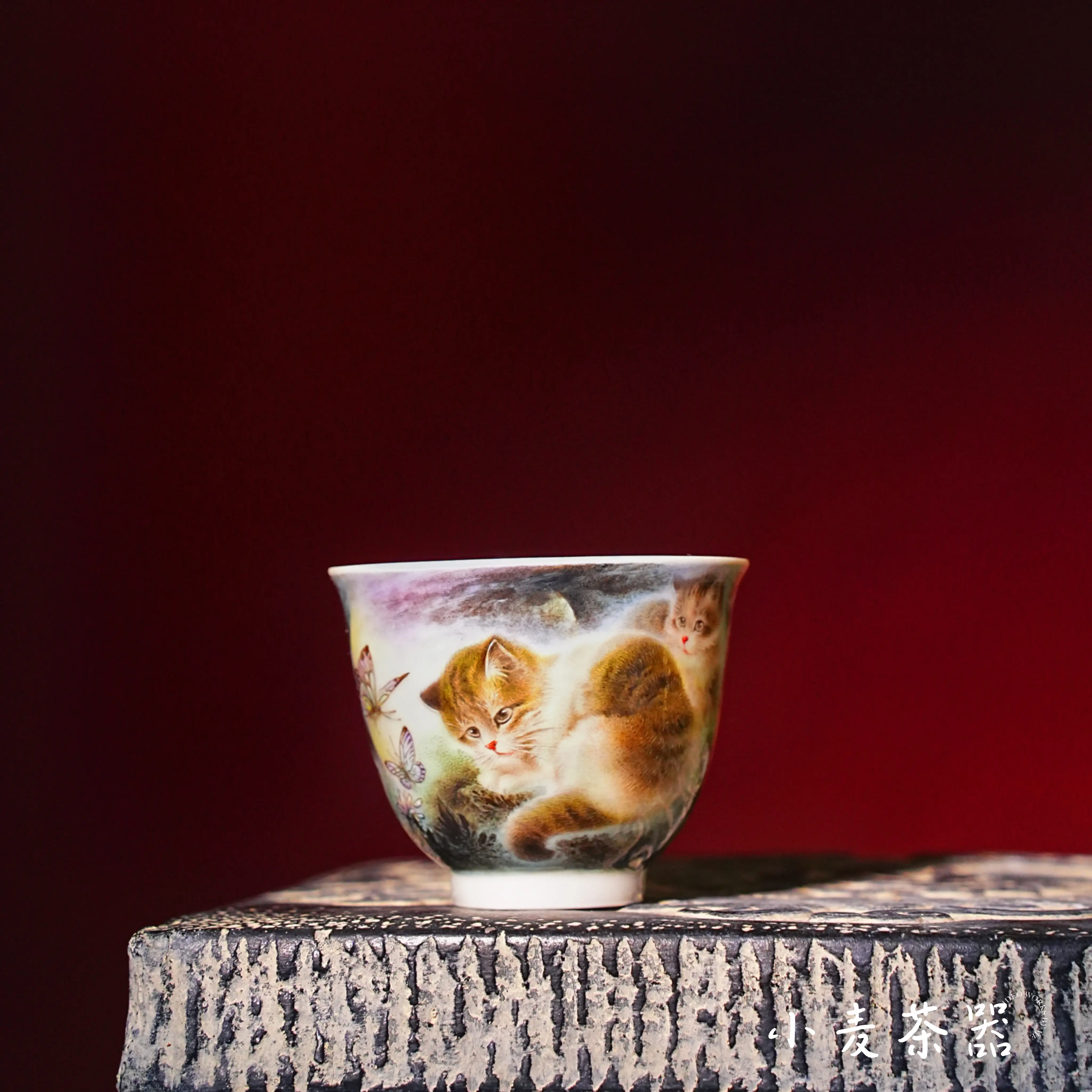 台湾瓷器晓芳窑早期钧釉花瓶中号胆瓶紫钧釉玉壶春瓶