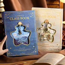 Vintage Oil Painting Style Graduation Scrapbook for Sixth Grade Elementary School Students, 2025 New Hollow-Out Loose-Leaf Notebook, High-Value Communication Book for Middle School Girls and Boys, Unique and Distinctive Design