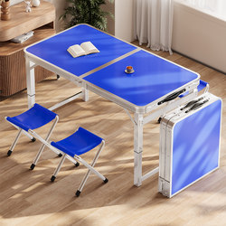 Folding Table for Outdoor Night Market Stalls, Thickened Foldable Table, Dining Table and Chairs, Portable Home Promotional Table