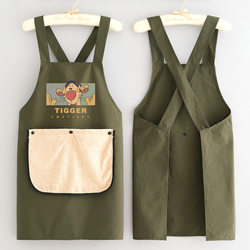 New Cartoon Water-Resistant Apron for Home Kitchen Cooking, Adult Catering-Specific Japanese-Style Workwear for Men and Women