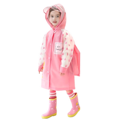 Transparent baby going to school thickened unicorn children's raincoat